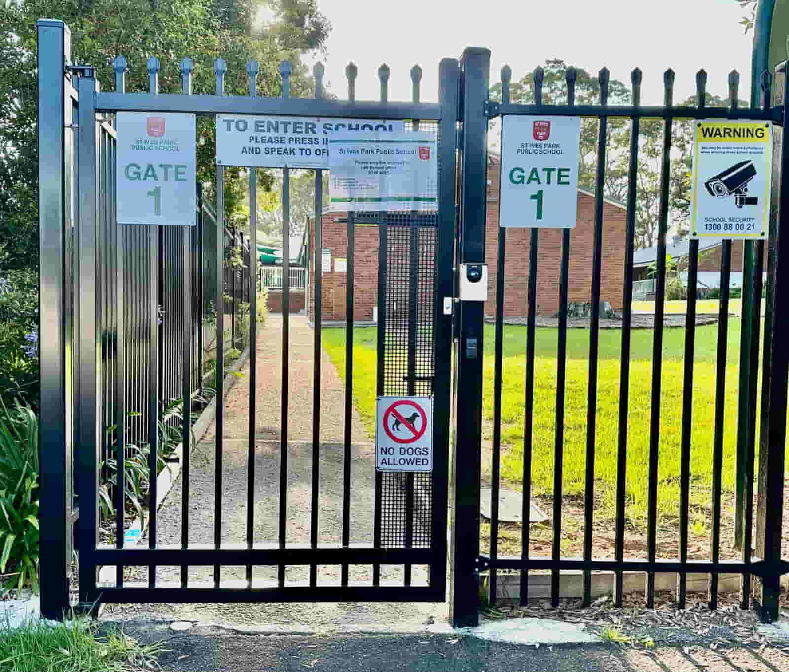 Boston Security _Sydney NSW_Swing Gate with Signage